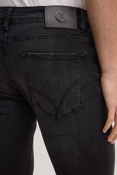 Joop! Fortres Jeans in gewaschenem Schwarz, schmale Passform, Baumwoll-Stretch