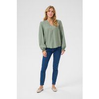 Langarm-Bluse Regular fit Oil Green