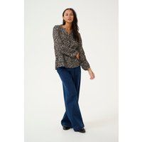 Locker geschnittene Bluse mit Grafikprint