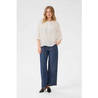 Langarm-Bluse Loose fit Chalk white