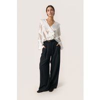 Langarm-Bluse Lockere Passform Whisper White