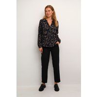 Langarm-Bluse Regular fit Brindle/Midnight Doodle Print brown