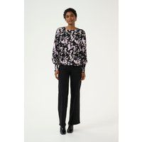Langarm-Bluse Regular fit Black/Pink Graphic Strokes black multi