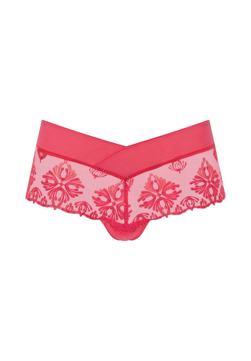 Brasilianischer Slip mit Blumenstickerei