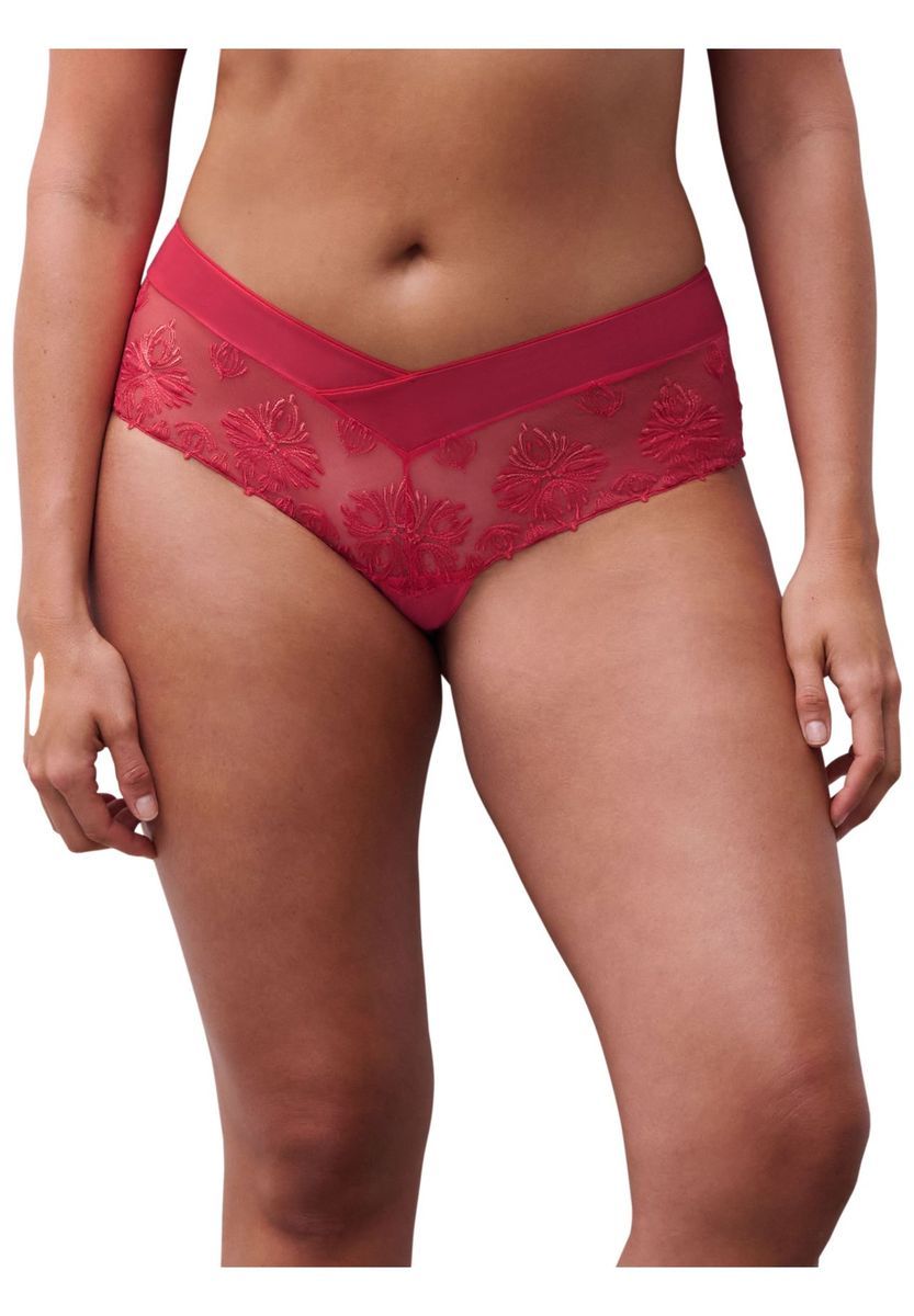 Brasilianischer Slip mit Blumenstickerei