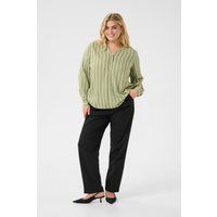 Gestreifte Langarm Bluse Regular Fit