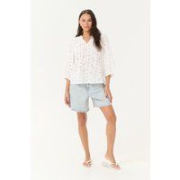 Langarm-Bluse Regular fit Chalk white
