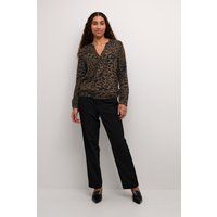 Langarm-Bluse Regular fit Major Brown/Black Leopard