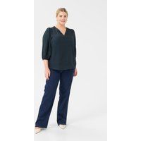 3/4-Ärmel Bluse mit V-Ausschnitt