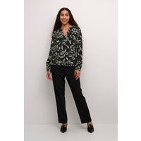 Langarm-Bluse Regular fit Black/Sand Painted Flower floral