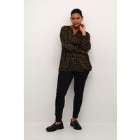 Langarmbluse mit Leopardenmuster