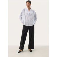 Oversize Langarmbluse mit Stickerei