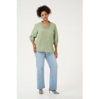 Langarm-Bluse Regular fit Oil Green