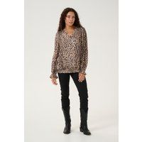 Langarm-Bluse Relaxed fit Leopard