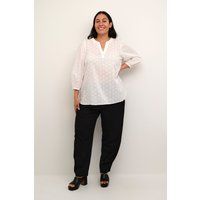 Langarm-Bluse Regular fit Chalk white