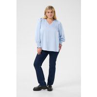 Elegante A-Linien Bluse mit Ballonärmeln