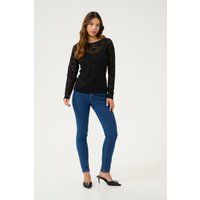 Langarm-Bluse Regular fit Black