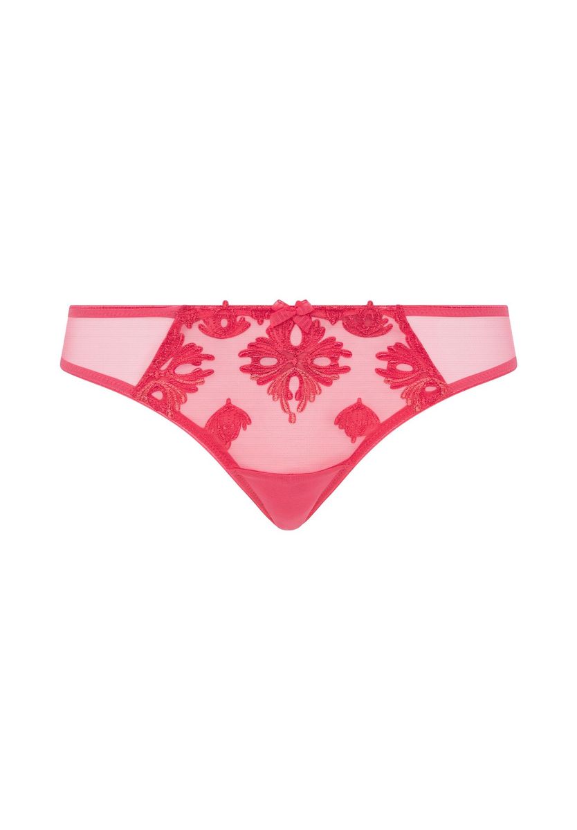 Floral bestickter Tüll-String