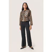 Leopardenmuster Peplum Bluse