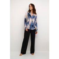 Bluse mit langen Ärmeln Regular Fit Blau Abstrakter Druck blue