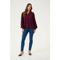 Langarm-Bluse Regular fit Rumba Red/Black Animal animal