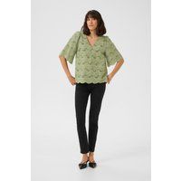 Langarm-Bluse A-shape Oil Green