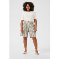 Gestreifte Bermuda-Shorts aus Leinenmischung