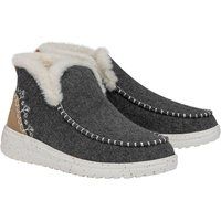 HEYDUDE Denny Wool Faux Shearling Damen Graue Stiefel