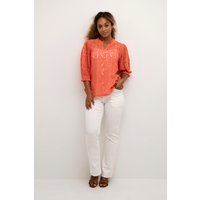 Kurzarm-Bluse A-shape Hot Coral