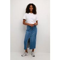 A-Linien-Jeansrock Midi mit Schlitz