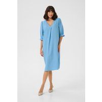 Midi-Kleid mit lockerem Schnitt und Ärmeln