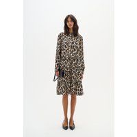 Leopard Tiered Midikleid