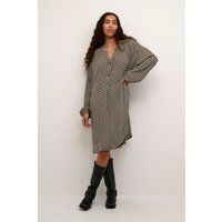 Kleid Oversize fit black white