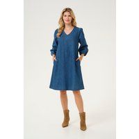 A-Linien-Jeanskleid mit Taschen