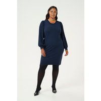 Strickkleid mit plissierten Ärmeln
