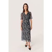 Jerseykleid Gerade Passform Black Stroke Print black