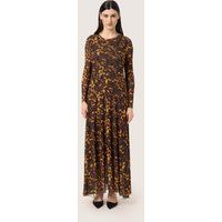 Langärmeliges Jerseykleid mit Animal Print