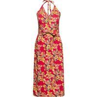 Tropisches Blumen-Neckholder-Etui-Kleid