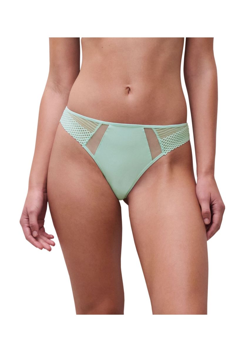 Zarte mintfarbene Brazilian-Spitze-Slips