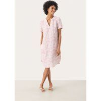 Kleid Gerade Passform pink white