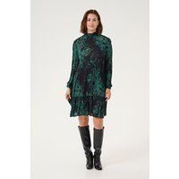 Kleid Loose fit black green