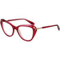 Rote Cat-Eye Vollrand-Brillenfassung