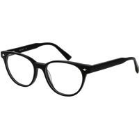 Schwarze Vollrand-Runde Acetat-Brille