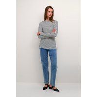 Gestreiftes Slim-Fit Langarmshirt