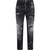 Skater Jeans mit Farbklecksen und Distressed-Look