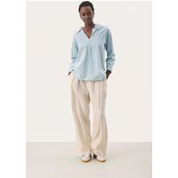 Langarm - Hemd Oversize fit Whiteish Blue denim