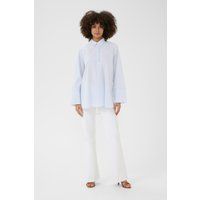 Langarm - Hemd Loose fit Blue/white Stripe blue white