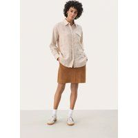 Langarm - Hemd Oversize fit French Oak cream
