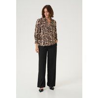 Langarm - Hemd Regular fit Naturel Leopard Print