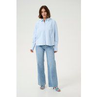 Langarm - Hemd Loose fit Soft Chambray light blue